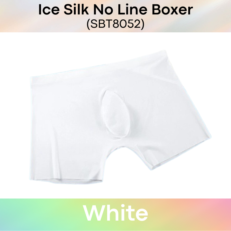 Men's Boxer: Nylon Ice Silk No Line Boxer Trunks Underwear (SBT8052)