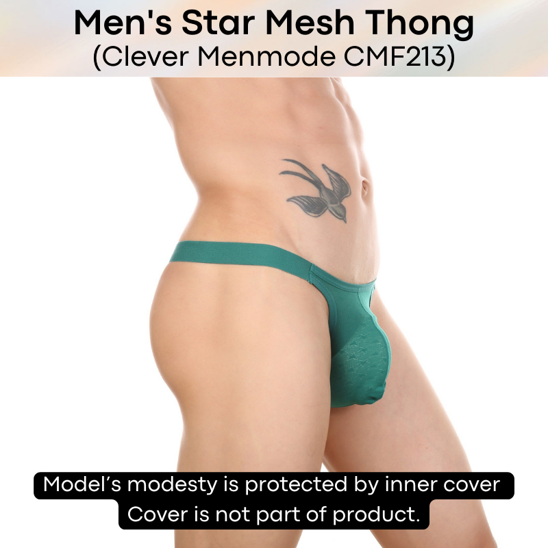 Men's Thong : Star Mesh Thong Underwear (Clever Menmode CMF213)