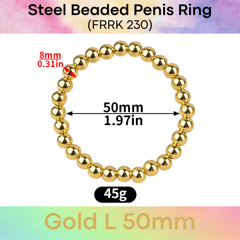 Adult Toy: Stainless Steel 304 Beaded Penis Ring (FRRK230)