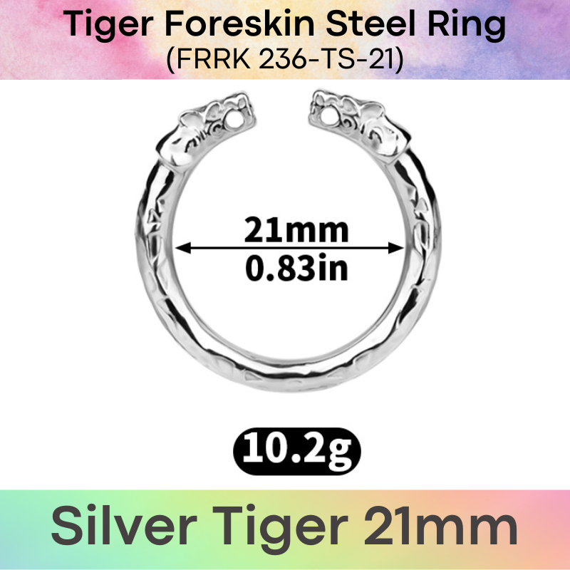Adult Toy: Men's Foreskin Beast Design 304 Stainless Steel Ring (FRRK236/FRRK237)