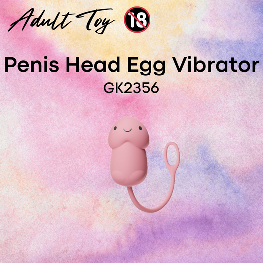 Adult Toy: Unisex ABS Silicon Penis Head Vibrating Egg (GK2356)