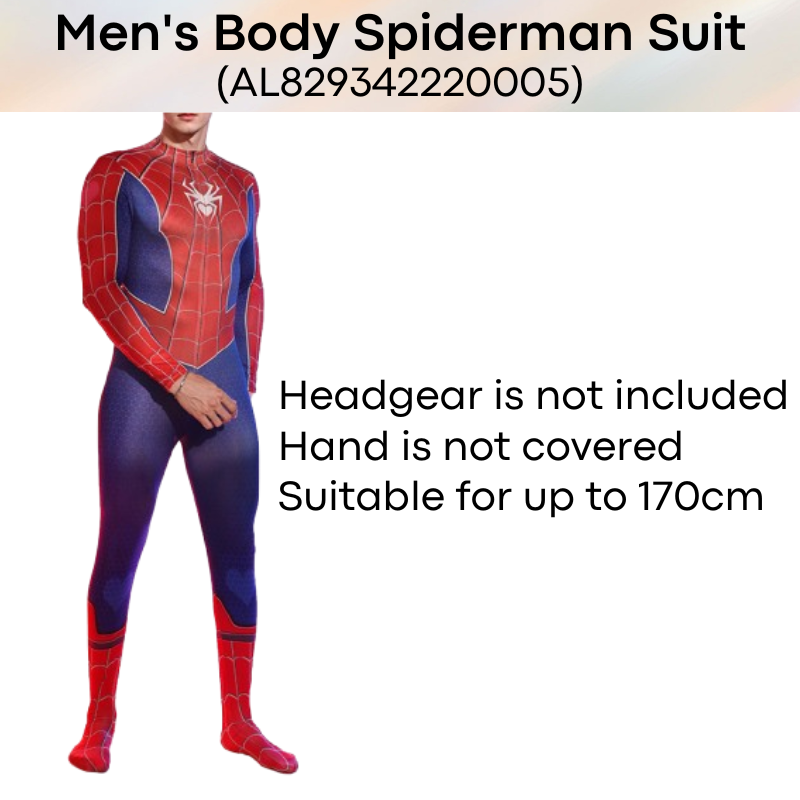 Men's Lifestyle : Spiderman Body Suit (without Headgear) with Front and Rear Zip (AL829342220005)