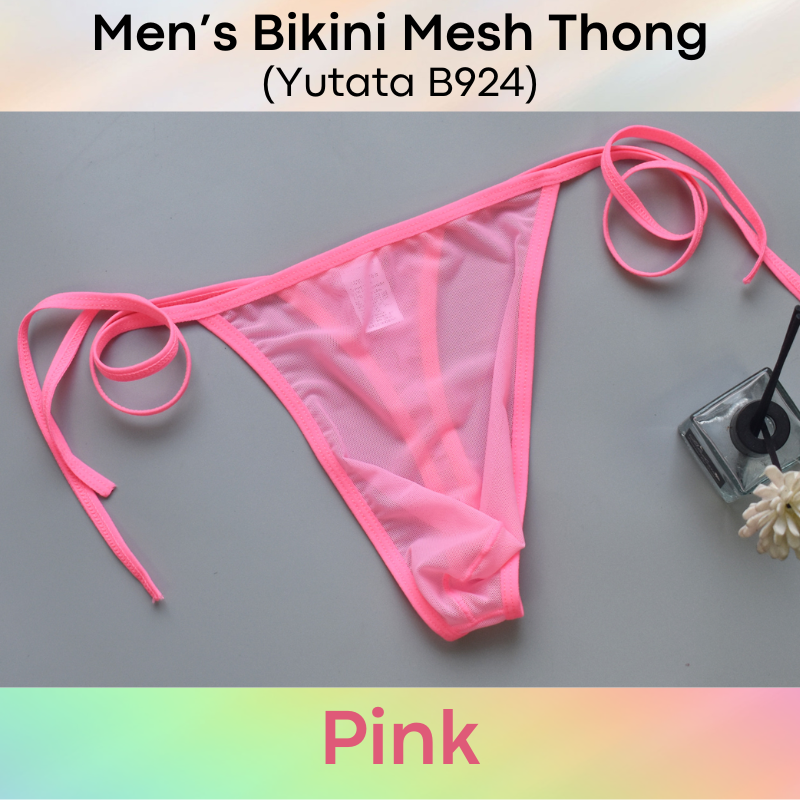 Couple/Men's Thong: Polyester Mesh String Bikini Thong for Men or Couple (B924/V014)