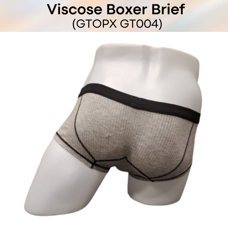 Men's Boxer: Viscose Low Rise Boxer Brief with Contour Lines (GT004)