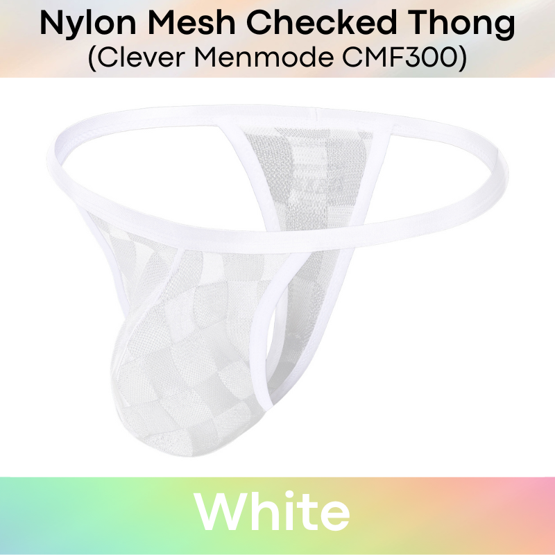 Men's Thong: Mesh Checked Thong (CMF300)