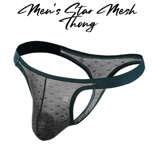 Men's Thong : Star Mesh Thong Underwear (Clever Menmode CMF213)