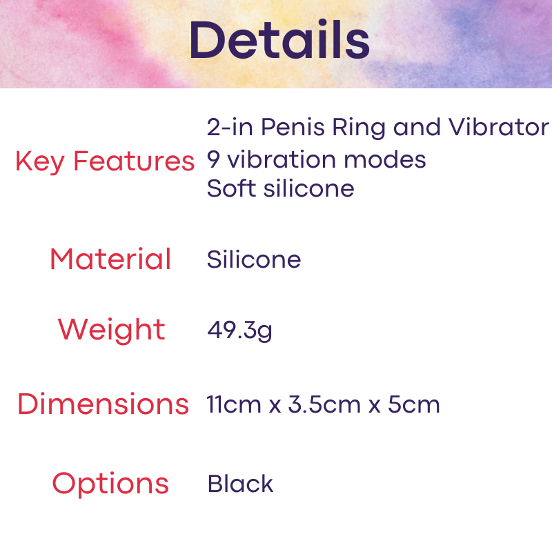 Adult Toy: Men's Silicone Vibrating Penis Ring (USKC25)