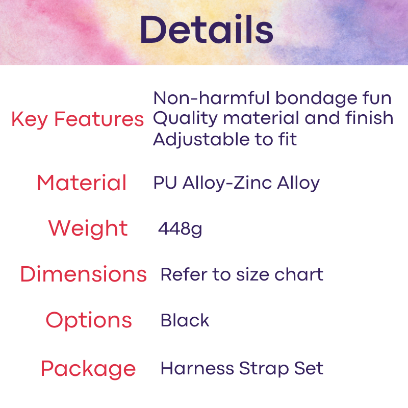Adult Toy: PU Leather Harness Body Strap for Penis Ring or Chastity Cage Ring (FRRKPU11)