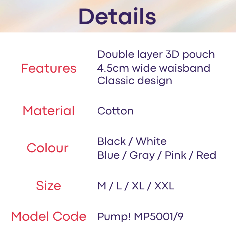 Men's Jockstrap : Low Waist Cotton Underwear (MP5001/MP5009)