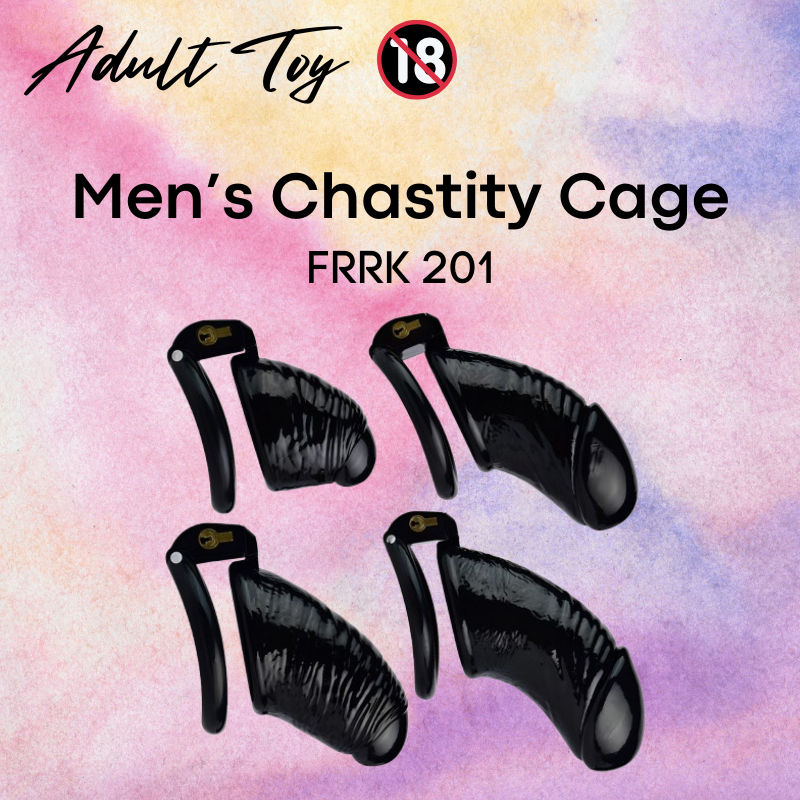 Adult Toy : Men's ABS Plastic Chastity Cage with Peehole (FRRK201)