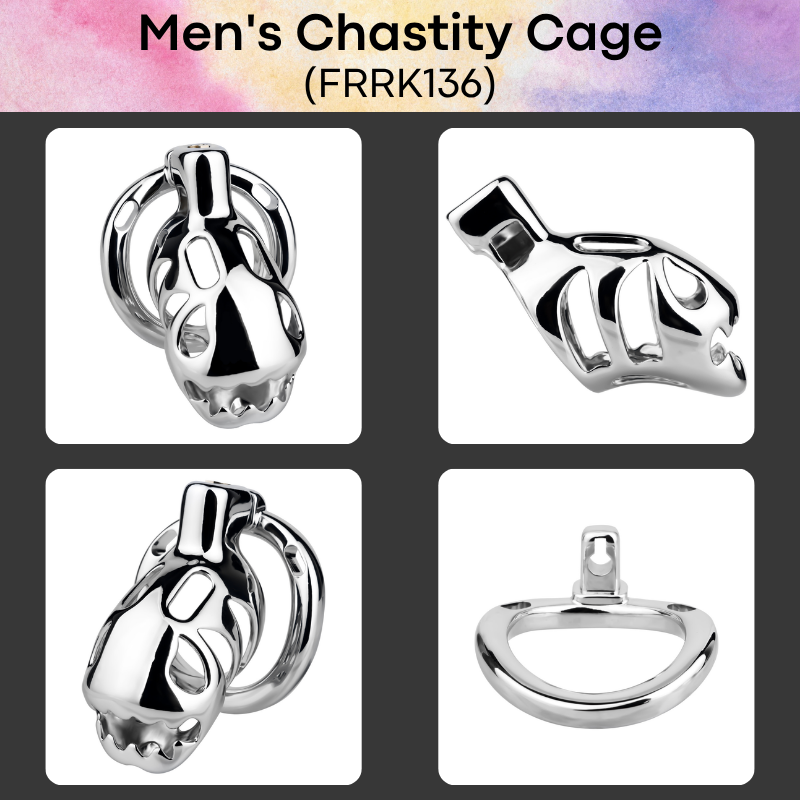 Adult Toy: Men's Aluminum Alloy Predator Chastity Cage (FRRK136)
