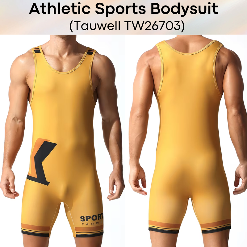 Men's Bodysuit: Polyester Athletic Sports Bodysuit (TW26703)
