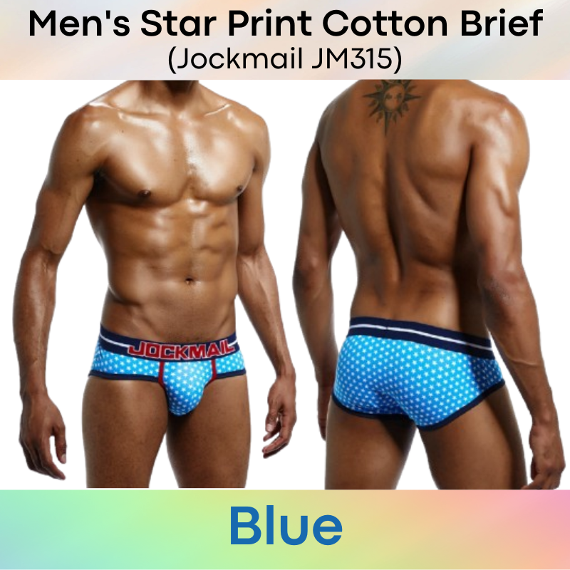 Men's Brief : Star Print Cotton Brief (Jockmail JM315)