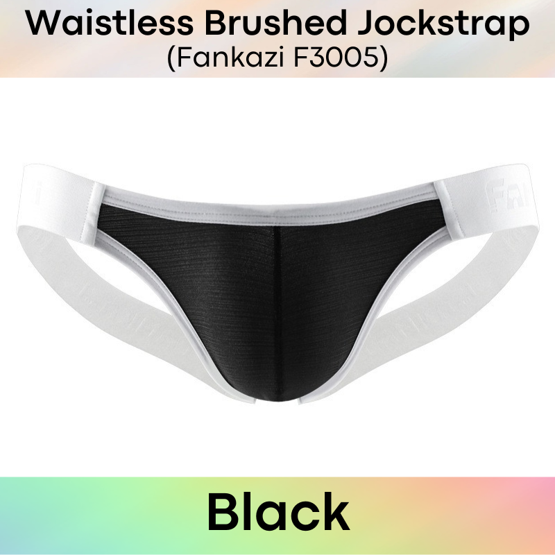 Men's Jockstrap: Nylon Metallic Brushed Waistless Jockstrap Underwear (F3005)