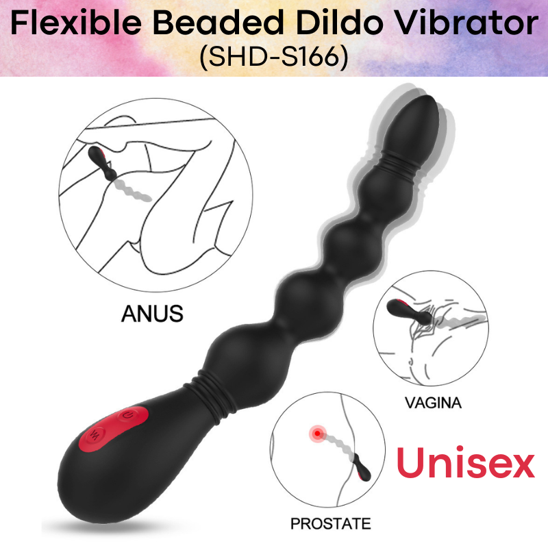 Adult Toy: Flexible and Soft Beaded Dildo Vibrator For Him/Her (SHD-S166)