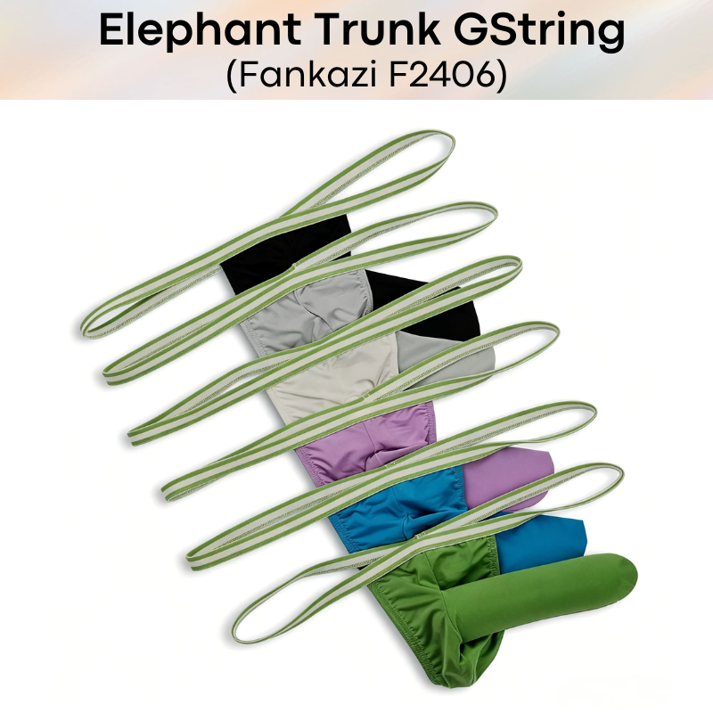 Men's GString: Nylon Elephant Trunk GString Underwear (F2406)