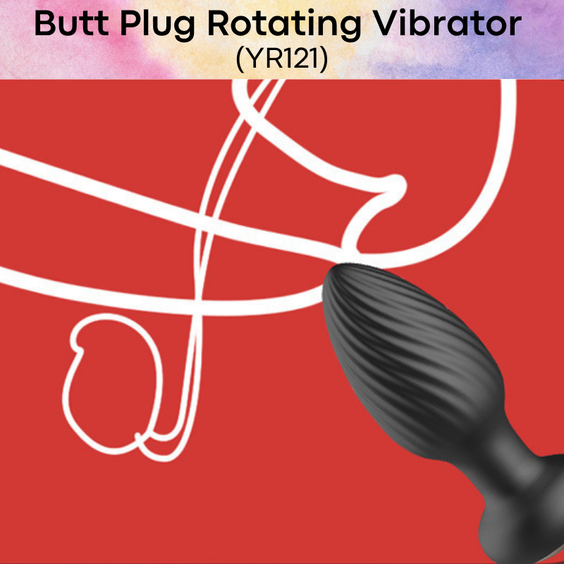 Men's Adult Toy: Rotating Butt Plug Vibrator (YR121)