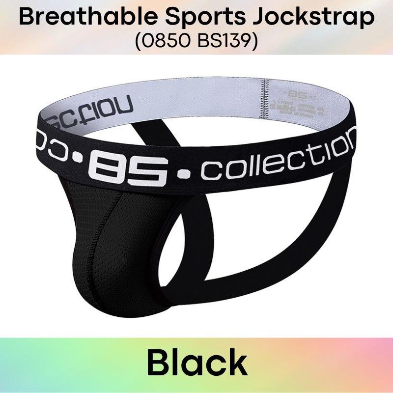 Men's Jockstrap: Nylon Perforated Sports Jockstrap with Spandex Waistband (BS139)