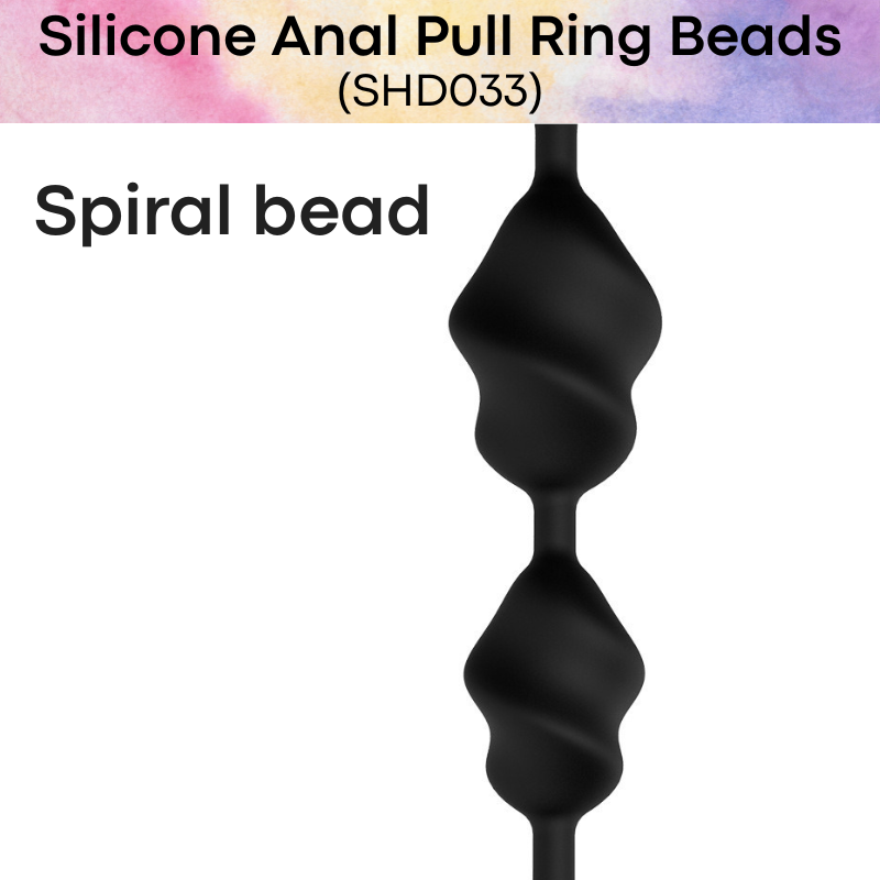 Adult Toy: Silicone Flexible Anal Spiral Bead with Pull Ring (SHD033)