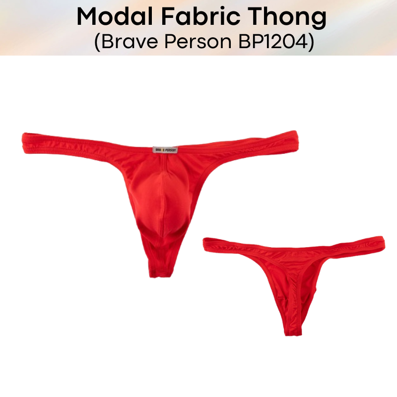 Men's Thong: Modal Fabric Low Waist Thong Underwear (BP1204)