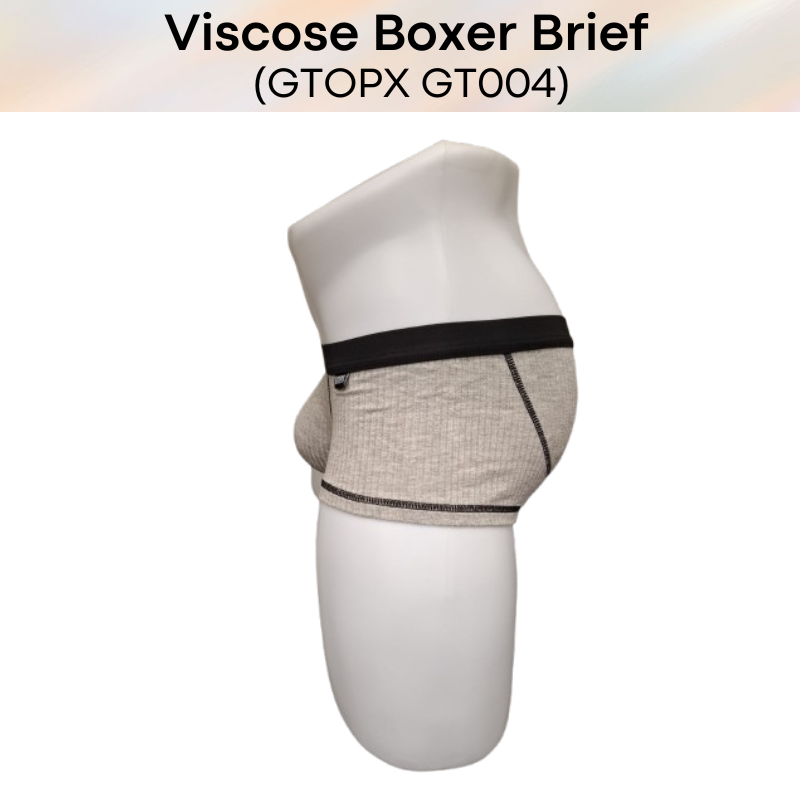 Men's Boxer: Viscose Low Rise Boxer Brief with Contour Lines (GT004)