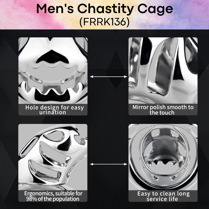 Adult Toy: Men's Aluminum Alloy Predator Chastity Cage (FRRK136)