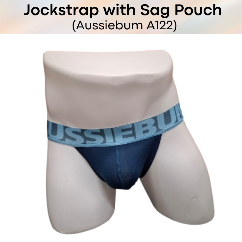 Men's Jockstrap: Cotton Jockstrap with Sag Pouch (A122)