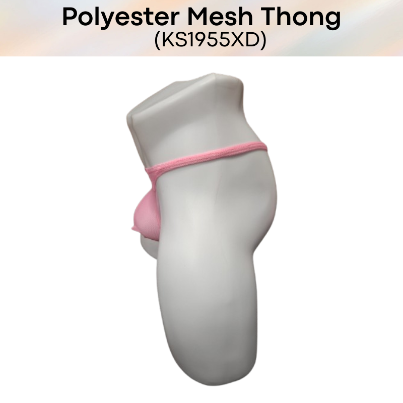 Men's Thong: Polyester Mesh Thong Underwear (KS1955XD)