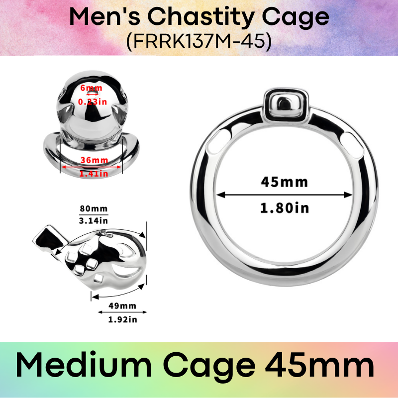 Adult Toy: Men's Aluminum Alloy Clown Chastity Cage (FRRK137)