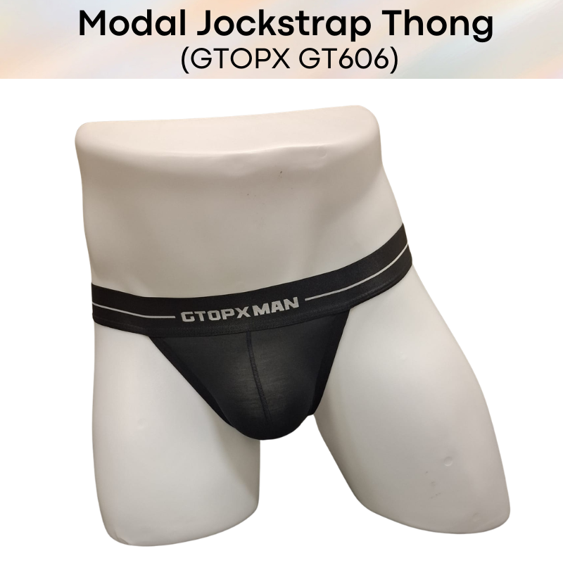 Men's Thong: Modal Contour Pouch with Jockstrap-Thong Design (GT606)