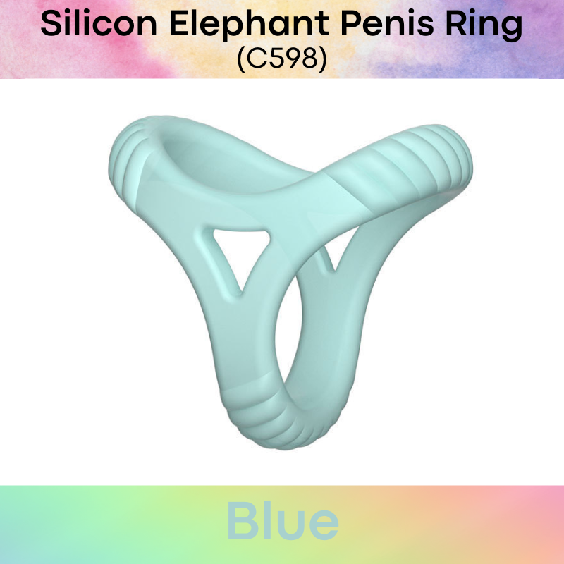 Men's Adult Toy: Silicon Penis Ring with 3-Point Pressure Contact Large (C598)