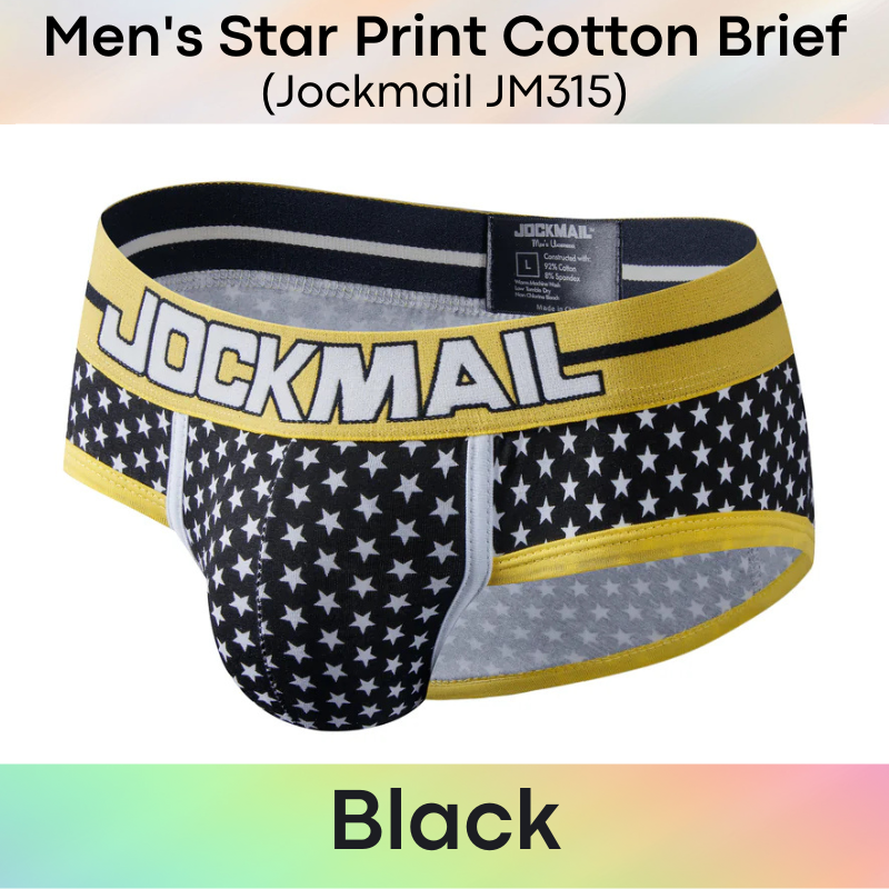 Men's Brief : Star Print Cotton Brief (Jockmail JM315)