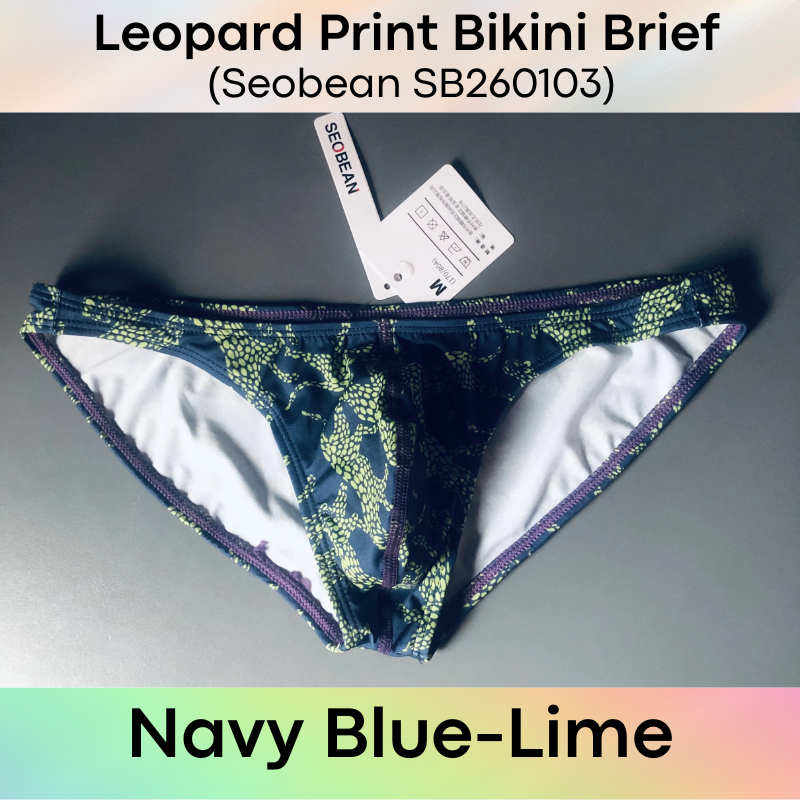 Men's Brief: Leopard Print Low Rise Bikini Brief (SB260103)