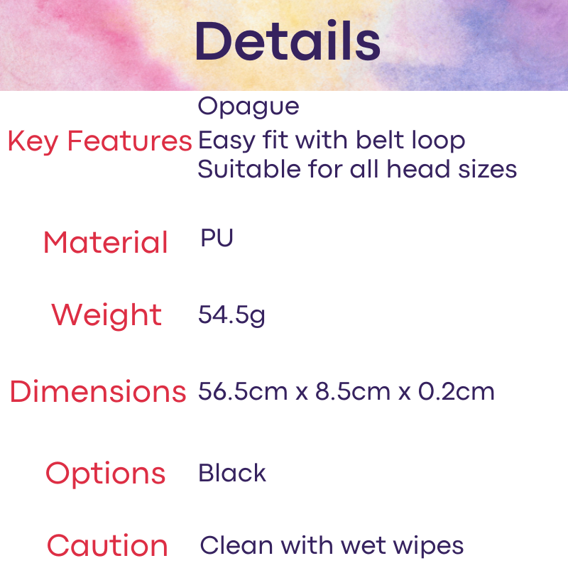 Men's Adult Toy: Roleplay PU Faux Leather Eye Mask with Belt Loop (CMF231)