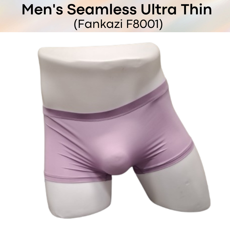 Men's Boxer : Seamless Ultra Thin Boxer Underwear (Fankazi F8001)