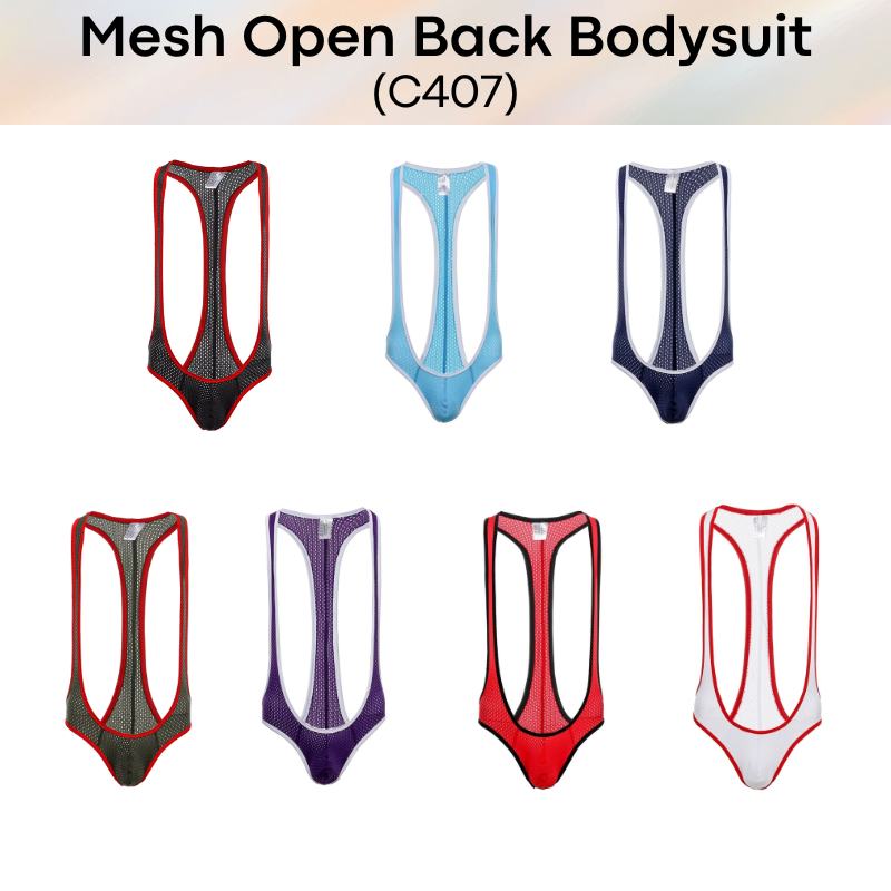 Men's Bodysuit : Open Back (C407)
