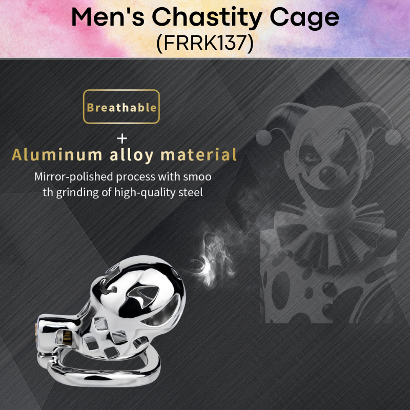 Adult Toy: Men's Aluminum Alloy Clown Chastity Cage (FRRK137)