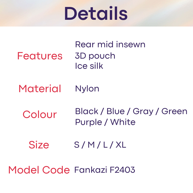 Men's Brief: Nylon Ice Silk Brief with 3D Pouch and Rear Mid Insewn (F2403)