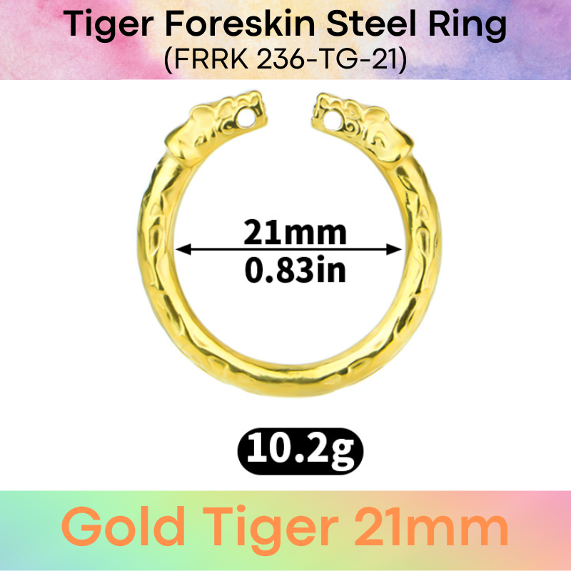 Adult Toy: Men's Foreskin Beast Design 304 Stainless Steel Ring (FRRK236/FRRK237)
