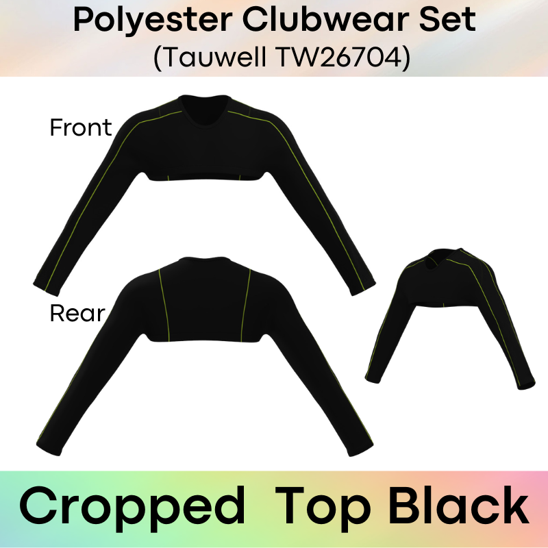 Lifestyle: Men's Polyester Cropped Top and Brief Underwear Clubwear Set (TW26704/TW26105)