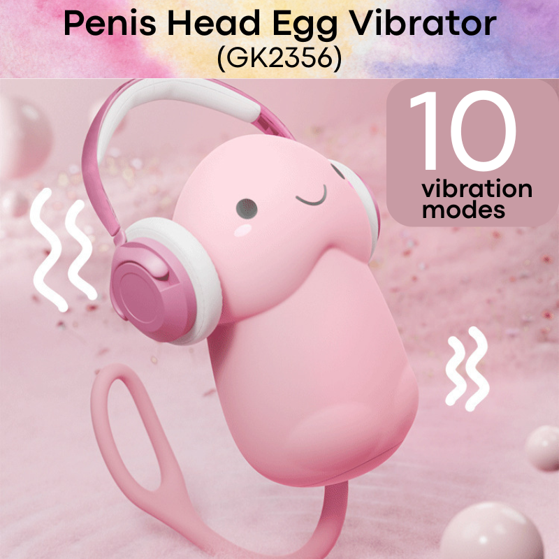 Adult Toy: Unisex ABS Silicon Penis Head Vibrating Egg (GK2356)