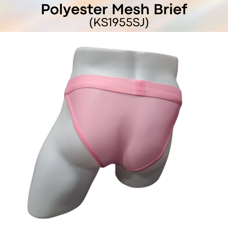 Men's Brief: Polyester Mesh Brief Underwear (KS1955SJ)