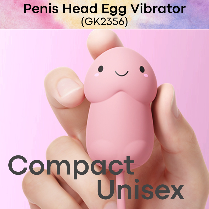 Adult Toy: Unisex ABS Silicon Penis Head Vibrating Egg (GK2356)