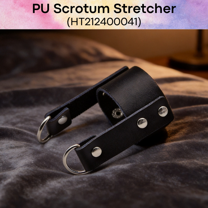 Adult Toy: PU Scrotum Stretcher with Weights Loops (HT212400041)