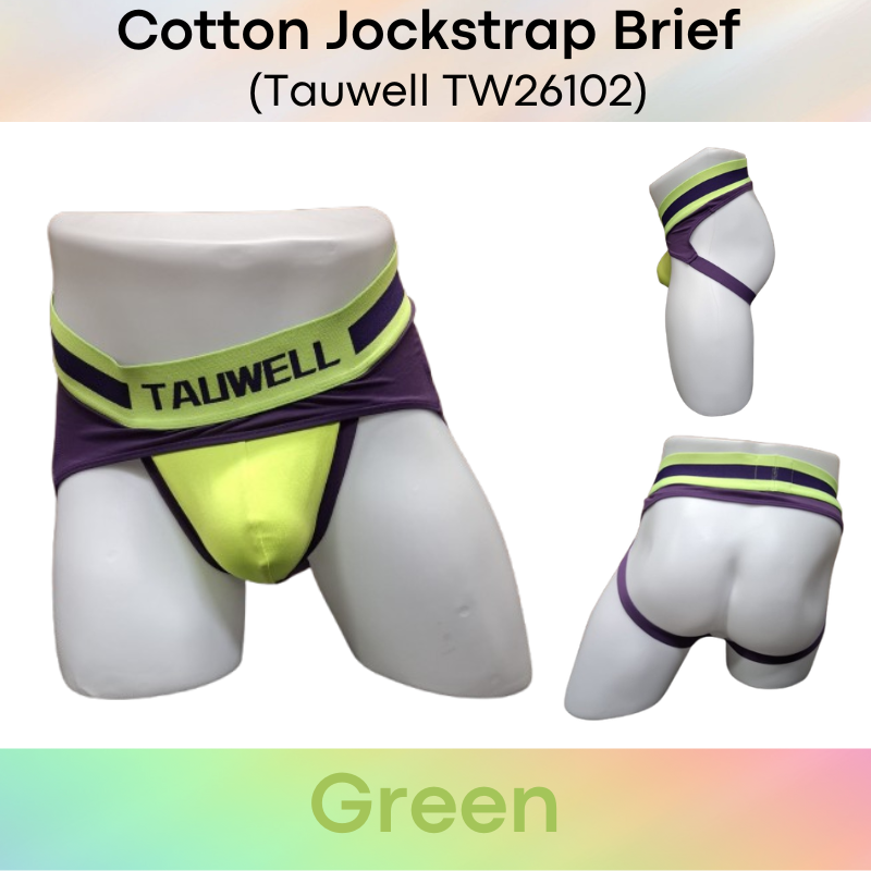 Men's Jockstrap: Wide Waistband with Side Flap Jockstrap Backless Brief Underwear (TW26102)