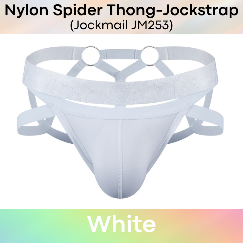 Men's Jockstrap: Nylon Ice Silk Spider Jockstrap-Thong Combi Underwear (JM253)