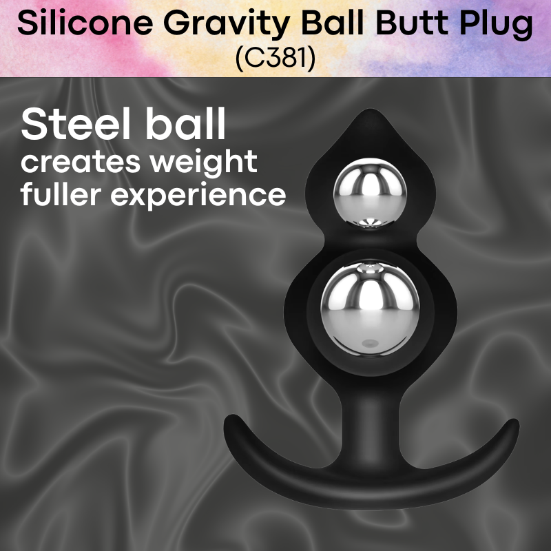 Adult Toy: Silicone Gravity Ball Butt Plug (C381)
