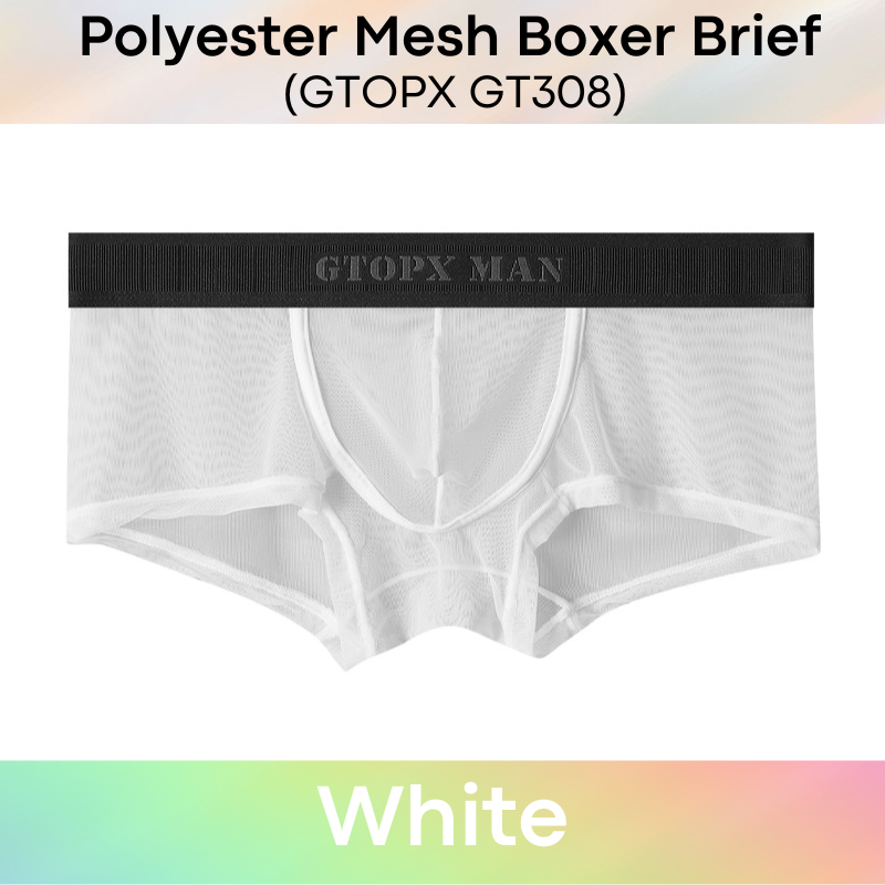 Men's Boxer: Full Mesh Boxer Brief Trunks (GT308)