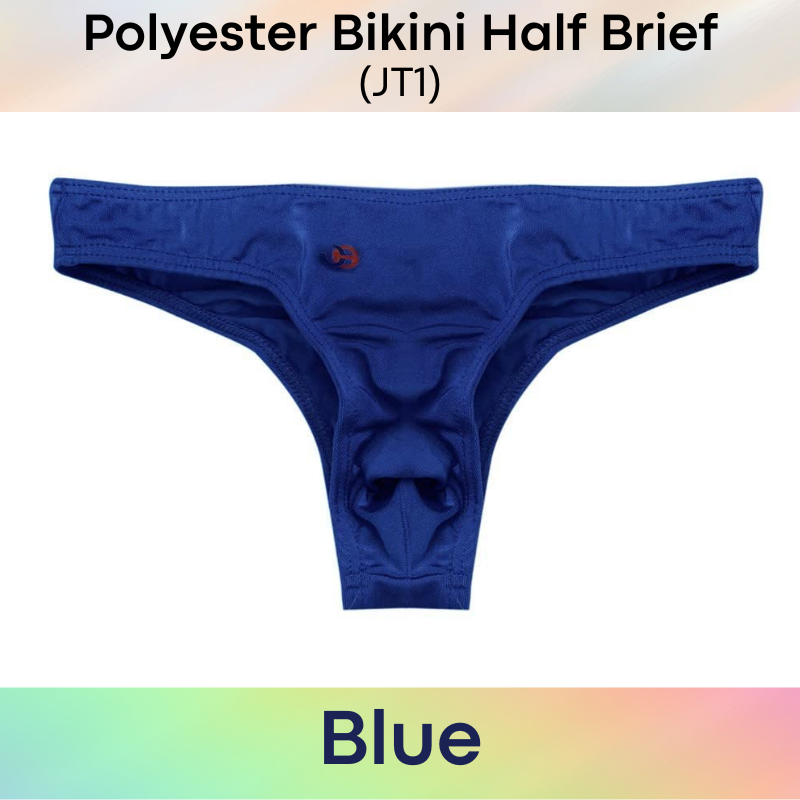 Men's Brief: Polyester Half Brief Bikini Underwear (JT1)