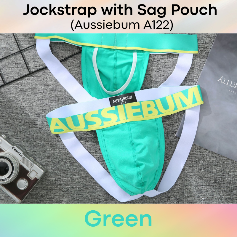 Men's Jockstrap: Cotton Jockstrap with Sag Pouch (A122)